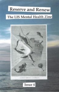 cover of issue 4 featuring a watery background and a woodcut image of undersea life